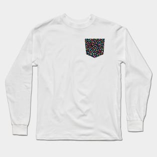 Pocket - PETALS BLACK MULTICOLORED Long Sleeve T-Shirt